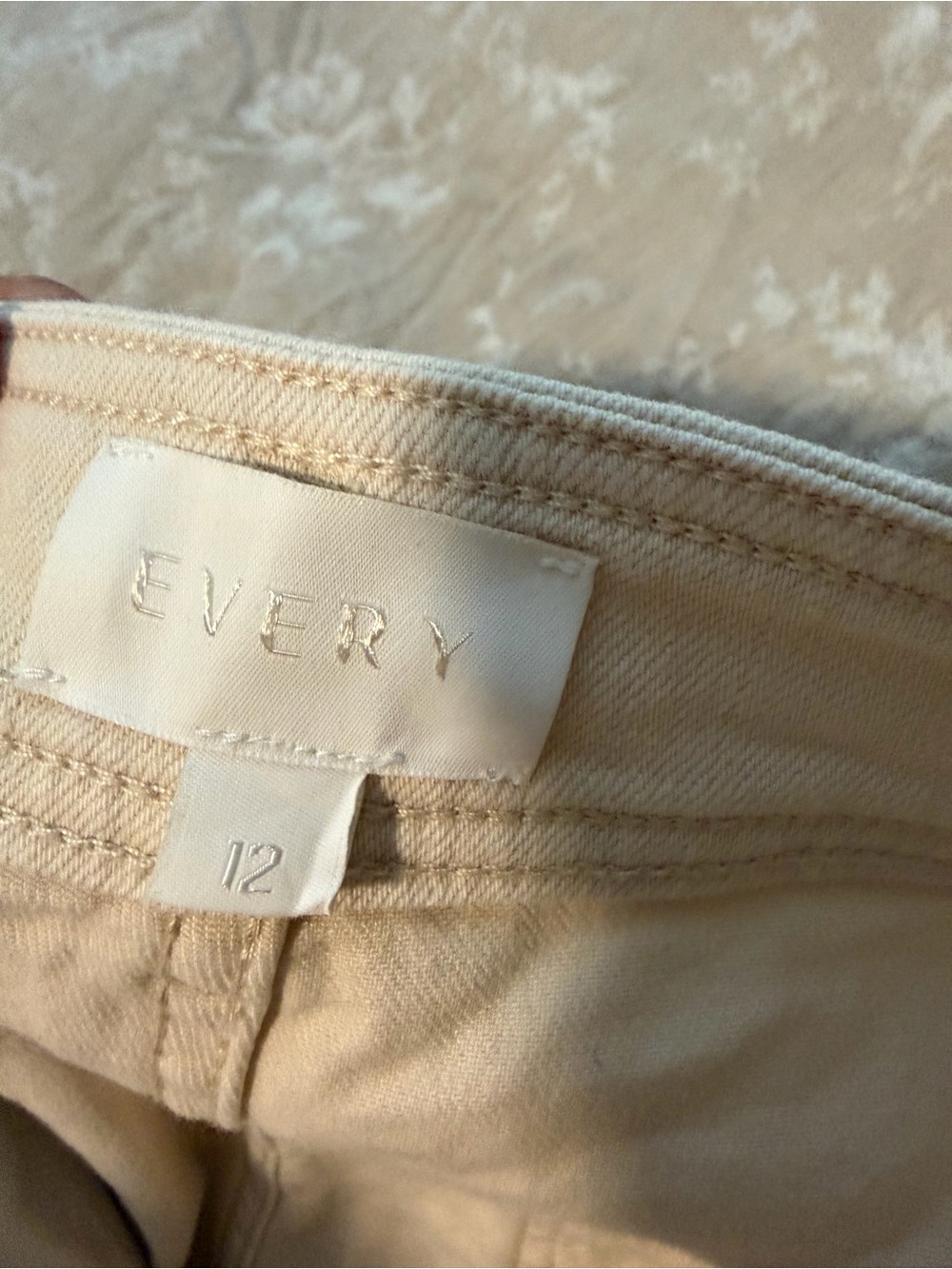 Every High-Rise Cropped Jeans in Cream, Size 12 - Picture 7 of 12